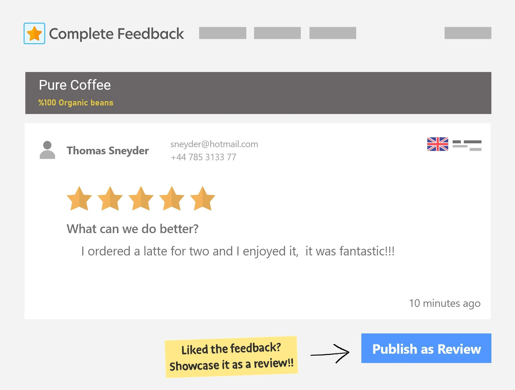 Publish a review